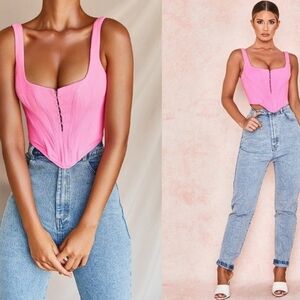 House Of CB Frangelica Pink Corset Top